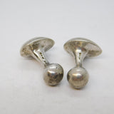 Pair of Cast Sterling Silver Modernist Style Gents Cufflinks Vintage 2000 London