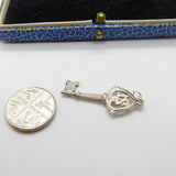 Sterling Silver 21st Birthday Key Charm Pendant Vintage c1970