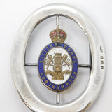 Edwardian Sterling Silver & Enamel Northampton Citizen Corps Belt Buckle Antique