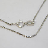 Sterling Silver Essential Box Chain Necklace Vintage c1990s 44cm Length
