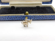 Sterling Silver Donkey with Baskets Charm Pendant Vintage c1970