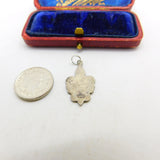 Sterling Silver Enamel Quebec Feathers Charm Pendant Vintage c1970