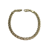 Italian Sterling Silver Fancy Link Chain Bracelet 18cm Length Modern c1990's