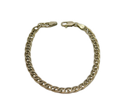 Italian Sterling Silver Fancy Link Chain Bracelet 18cm Length Modern c1990's