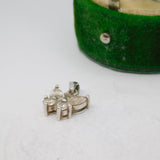Sterling Silver Crystal Butterfly Charm Pendant Vintage c1970