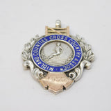Sterling Silver & Gold Midland Counties Cross Country Fob Medal Vintage Chester