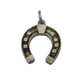 Sterling Silver Lucky Horseshoe Charm Pendant Vintage c1970