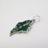 Sterling Silver Enamel Isle of Wight Charm Pendant Vintage c1970