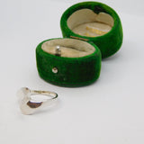 Sterling Silver Twist Front Ring Vintage c1970 Size N 1/2