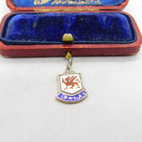 Sterling Silver and Enamel Bala Travel Shield Charm Pendant Vintage c1970
