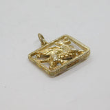 Sterling Silver Framed Dragon Form Pendant Vintage c1970s