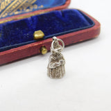 Sterling Silver Medieval Woman Charm Pendant Vintage c1970