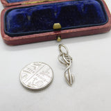 Sterling Silver Rennie Mackintosh Style Flower Charm Pendant Vintage c1970