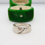 Sterling Silver Spinel Set Band Ring Vintage c1970 Size N UK
