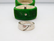 Sterling Silver Spinel Set Band Ring Vintage c1970 Size N UK