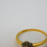 Victorian 18ct Yellow Gold & Diamond Daisy Floral Cluster Ring Antiuqe