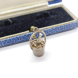 Sterling Silver Champagne in a Ice Bucket Charm Pendant Vintage c1970