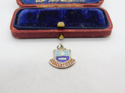 Sterling Silver and Enamel Potter Heigham Travel Charm Pendant Vintage c1970