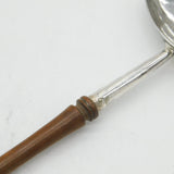 George II Sterling Silver Wooden Handled Toddy Ladle Antique 1738 London