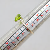 Sterling Silver Peridot Solitaire Dress Band Ring Modern c2000 Size M