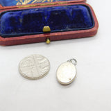 Sterling Silver Delft Ceramic Windmill Drop Charm Pendant Vintage c1970
