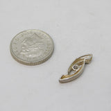 Sterling Silver Paste Set Drop Charm Pendant Vintage c1970s