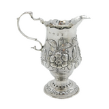 George III Sterling Silver Flower & Bird Pattern Cream Jug Antique 1778 London