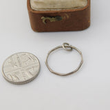Sterling Silver Planished Ring Charm Pendant Vintage c1970