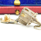 Sterling Silver Revolving Church Wedding Charm Pendant Vintage c1970