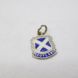 Sterling Silver Enamel Scotland Souvenir Charm Pendant Vintage c1970