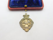 Edwardian Sterling Silver Prize Leek Competition Fob Medal 1904 Birmingham