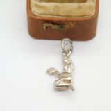 Sterling Silver Virgo Zodiac Symbol Charm Pendant Vintage c1970