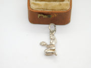 Sterling Silver Virgo Zodiac Symbol Charm Pendant Vintage c1970