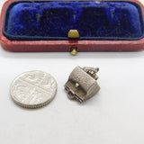 Sterling Silver Monkey in the Handbag Opening Charm Pendant Vintage c1970