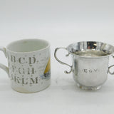 18th Century Channel Islands Guernsey Sterling Silver Twin-Handled Cup Antique