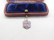 Sterling Silver & Enamel Luxemburg Charm Pendant Vintage c1970