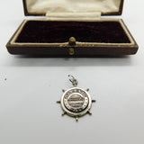 Sterling Silver 'Atlantic City' Medallion Charm Pendant Vintage c1970