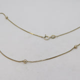 Sterling Silver Ball Pattern Dress Necklace Vintage c1970 38cm Length