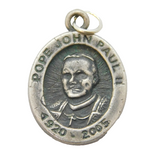 Sterling Silver Pope John Paul II Charm Pendant Vintage c1970s