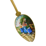 20th Century Gilt Metal & Colourful Enamel Amsterdam Souvenir Spoon Antique