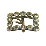 Victorian Sterling Silver Paste Set Small Buckle Antique 1895 Chester
