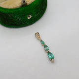 Sterling Silver Topaz Drop Charm Pendant Vintage c1970