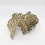 20th Century Filigree Sterling Silver Grand Piano Miniature Antique c1920