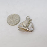 Sterling Silver Sailing Boat Charm Pendant Vintage c1970