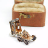 Sterling Silver Fortune Tellers Wagon Charm Pendant Vintage c1970