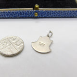 Sterling Silver & Enamel Seaton Carew Durham Charm Pendant Vintage c1970