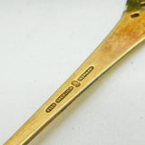 Magnus Aase Boxed Set of Sterling Silver Gilt & Enamel Teaspoons Antique c1920s