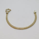 Italian Sterling Silver Flat Snake Mixed Height Studio Bracelet Modern c1990