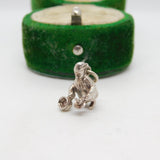 Sterling Silver Little Elf with Candle Charm Pendant Vintage c1970