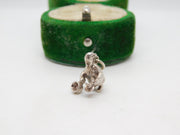 Sterling Silver Little Elf with Candle Charm Pendant Vintage c1970